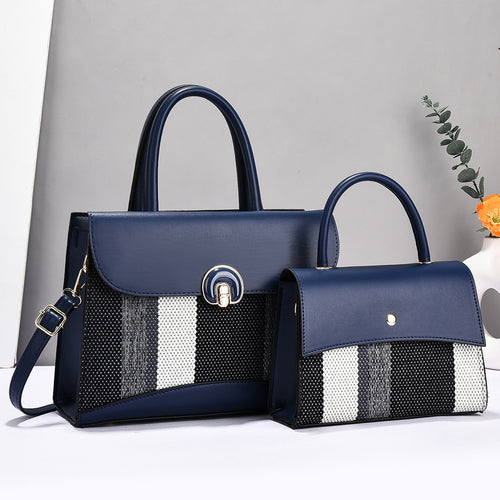 Sac à main élégant bicolore – Ensemble 2 pièces