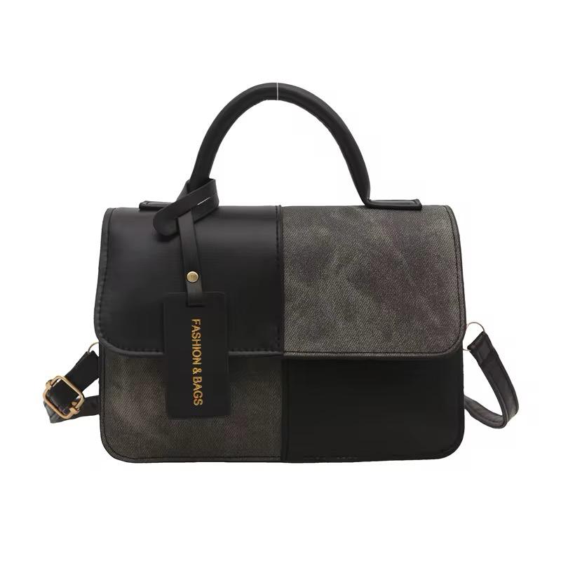 Sac à main élégant bicolore