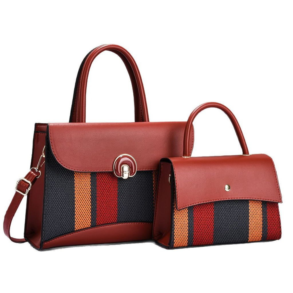 Sac à main élégant bicolore – Ensemble 2 pièces